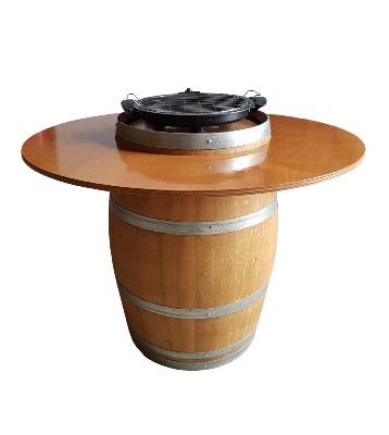 Table Haute repas barrique + Barbecue