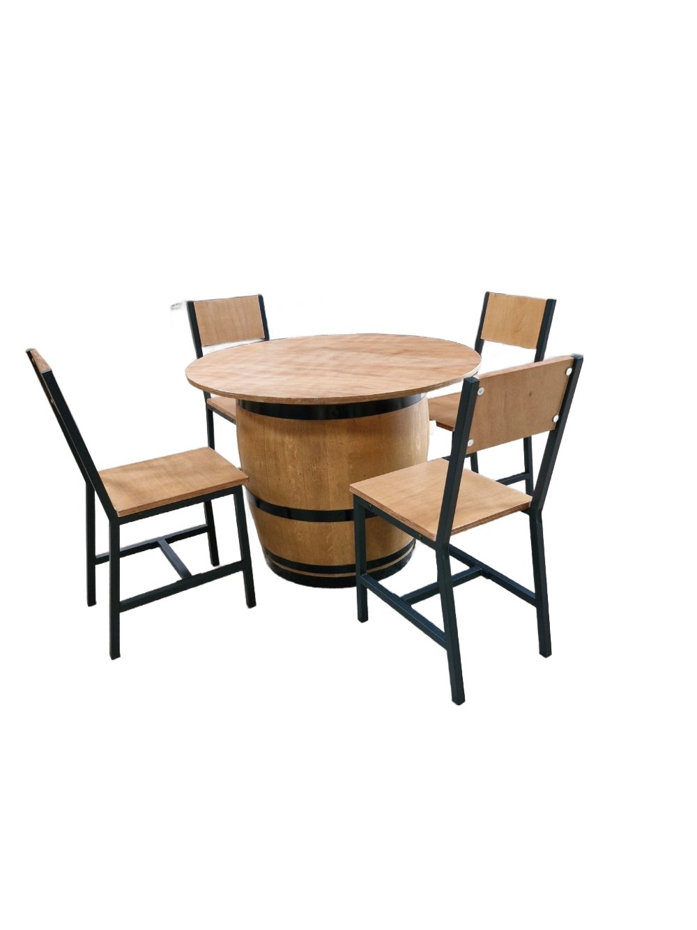 Table Repas Barrique | Tonneau + 4 Chaises – Image 2