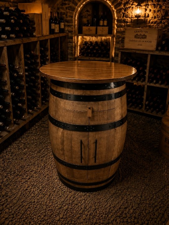 Bar Barrique Table chêne Rustique
