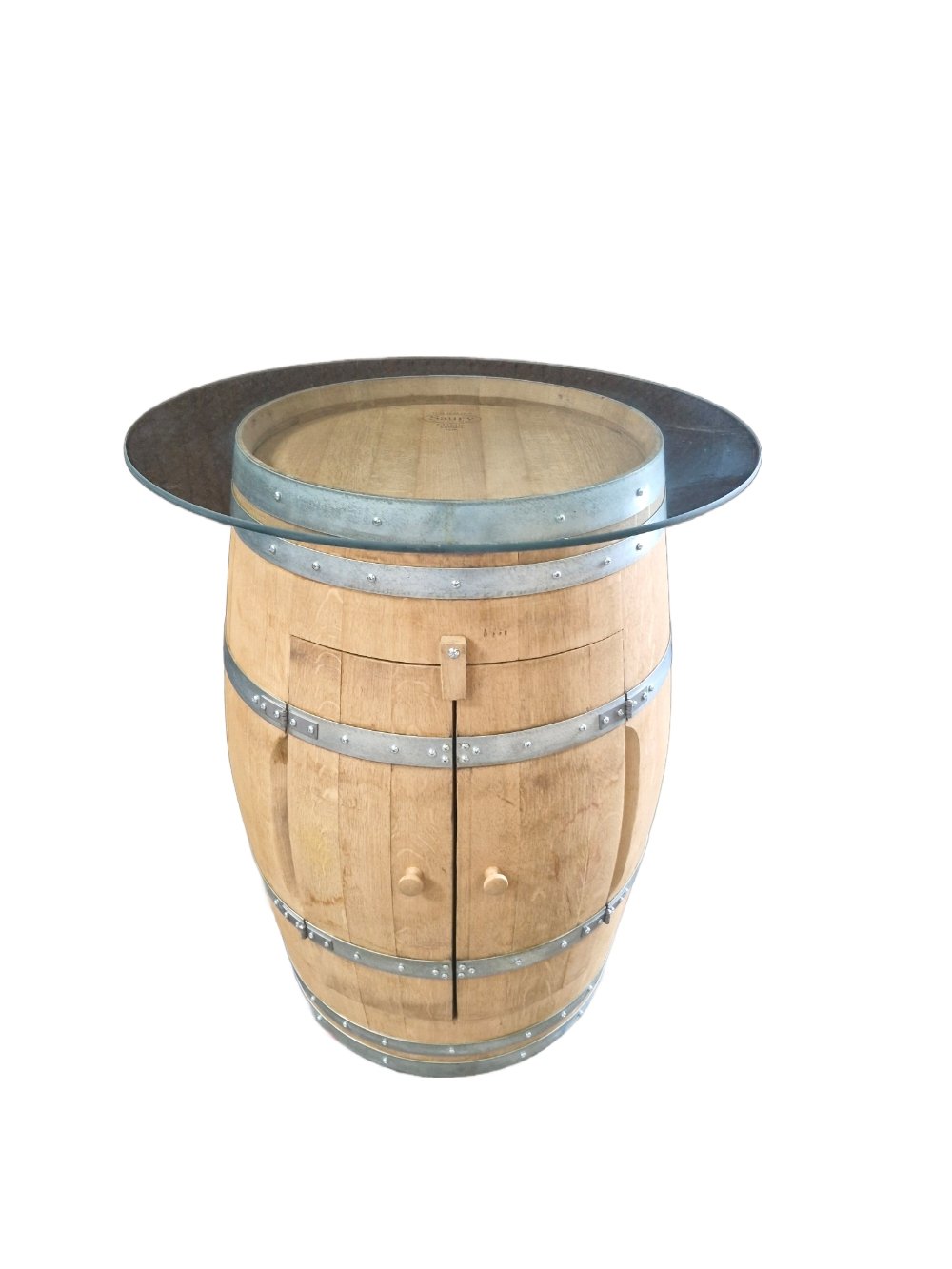 Bar Barrique Table Tonneau Plateau Verre