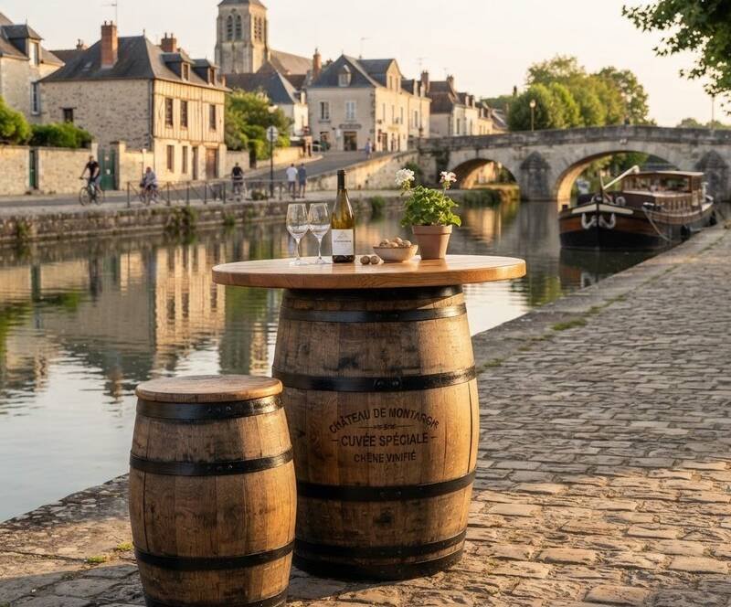 Meuble en barrique à Montargis — chêne vinifié